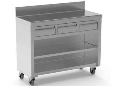 reprise meuble desserte inox