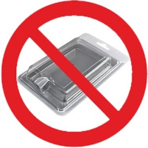 Blister interdit dans la benne à carton