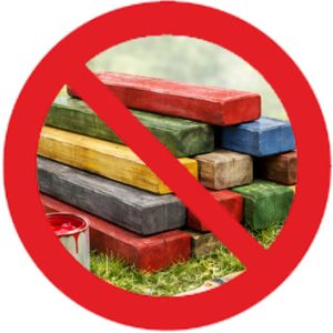 Bois traité interdit dans une benne de déchets verts