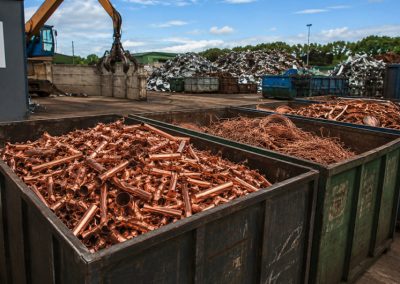 Cuivre de plomberie récupéré sur chantier dans le Rhône